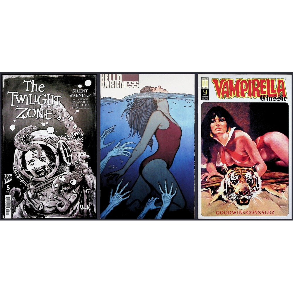 Twilight Zone Hello Darkness Vampirella 3X Comic Lot #5A 19B 4 Horror IDW Harris